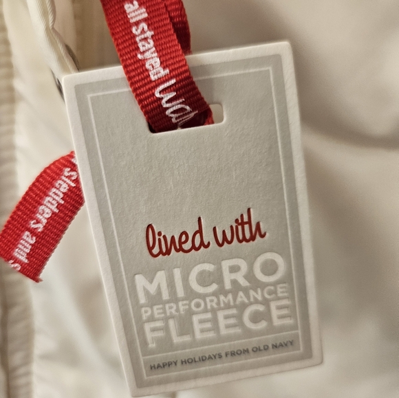 NWT - Down & Waterfowl Filled Old Navy White Vest - Size XXL- Microfleece - Picture 5 of 11